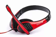 Audífonos Naceb Technology Na-589 Diadema Para Juego, Micrófono Boom, Conectividad Alámbrico, Conector De 3.5 Mm Si, Color Negro, Rojo